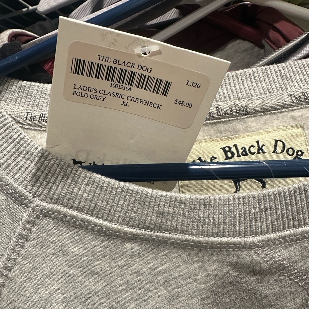 The Black Dog Gray Sweatshirt with Dog Silhouette - Picture 2 of 4